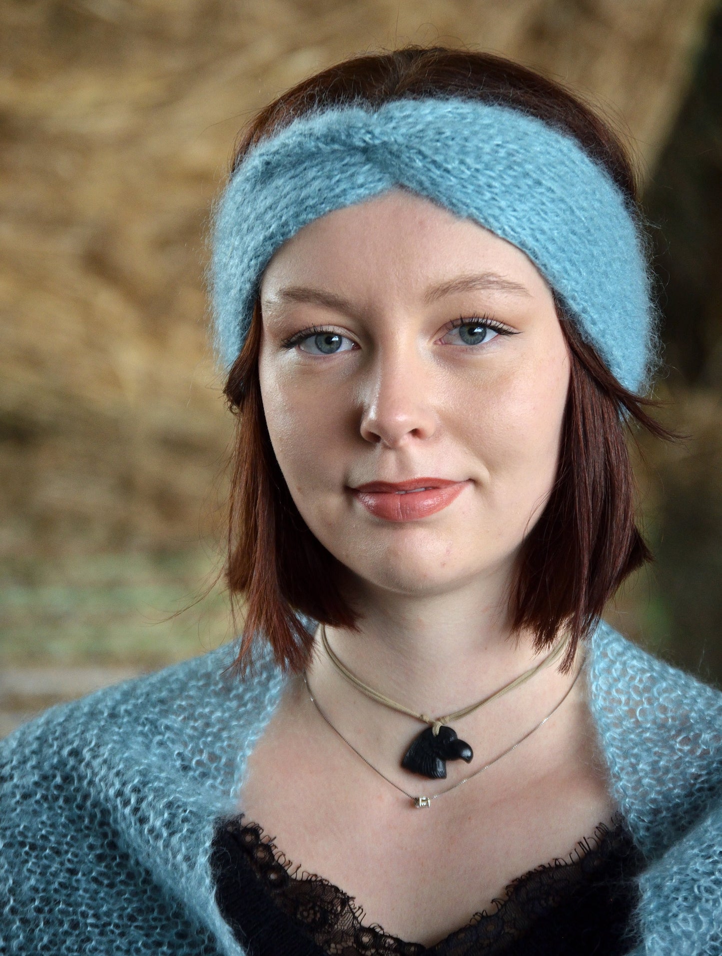 Cache oreille mohair et soie