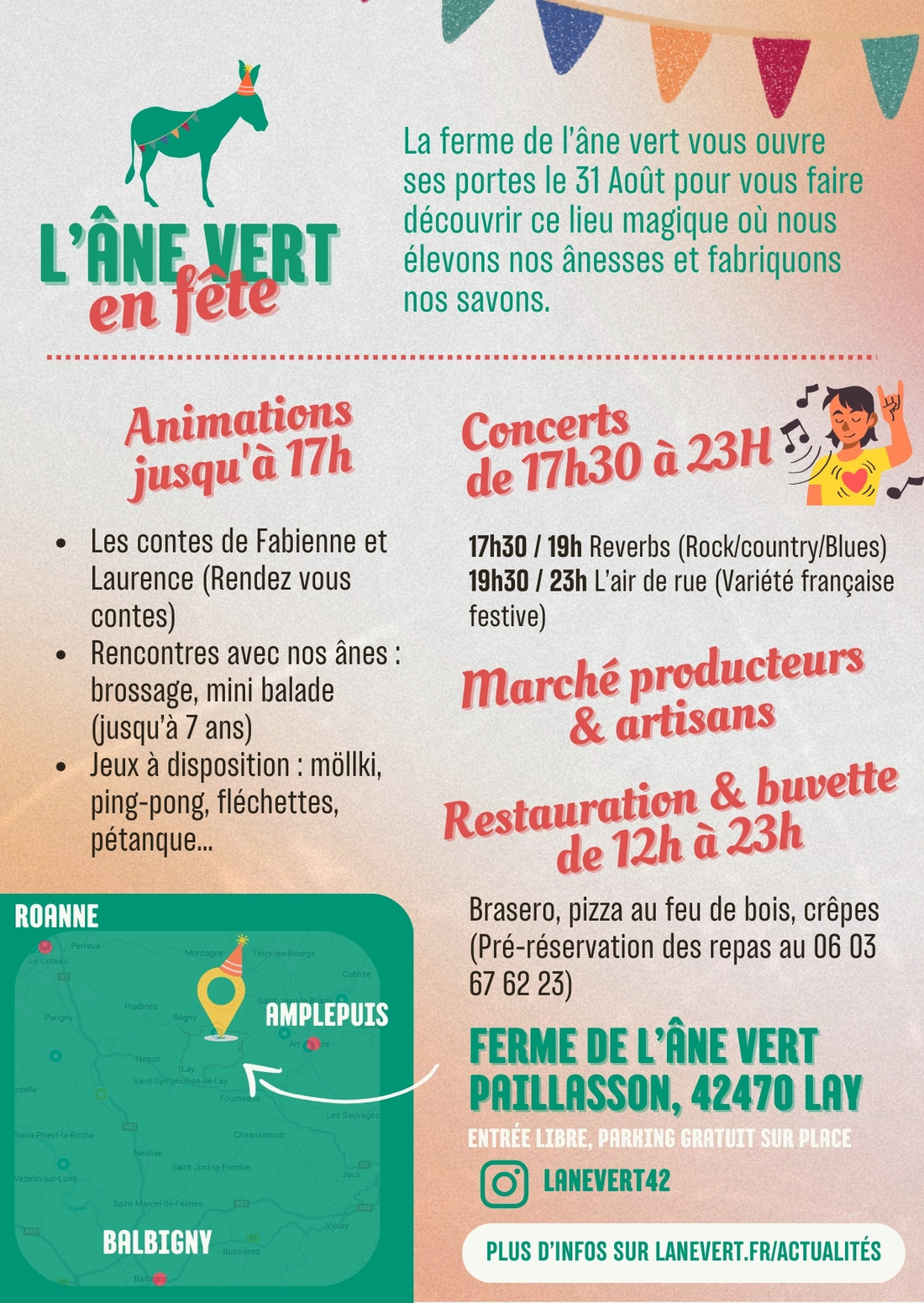 L'Ane Vert en fête samedi 31 août