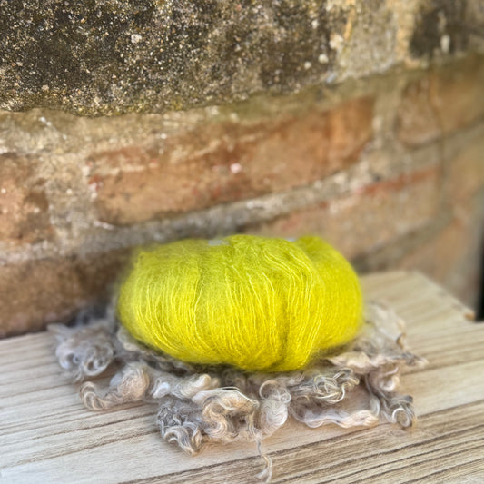 Pelotes mohair et soie Couleurs douces