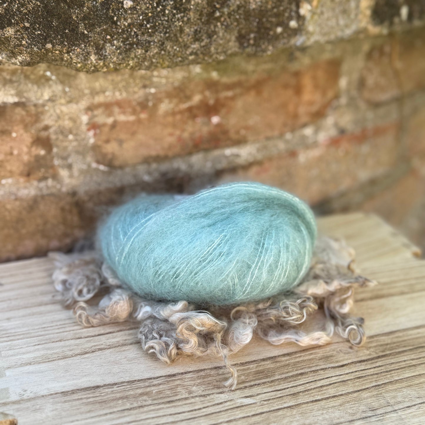 Pelotes mohair et soie Couleurs douces