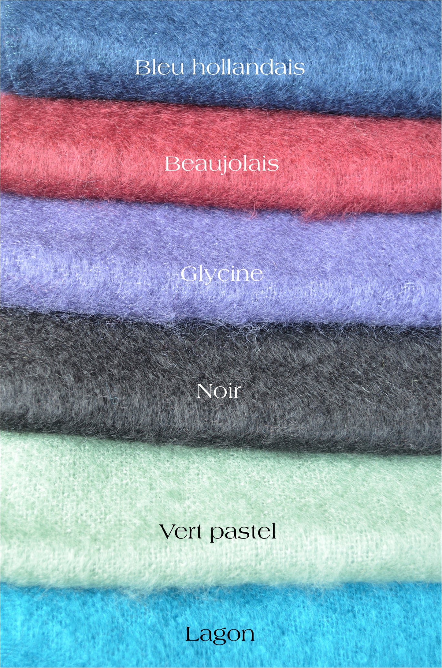 Echarpe tissée mohair français