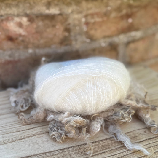 Pelotes mohair et soie Tons naturels