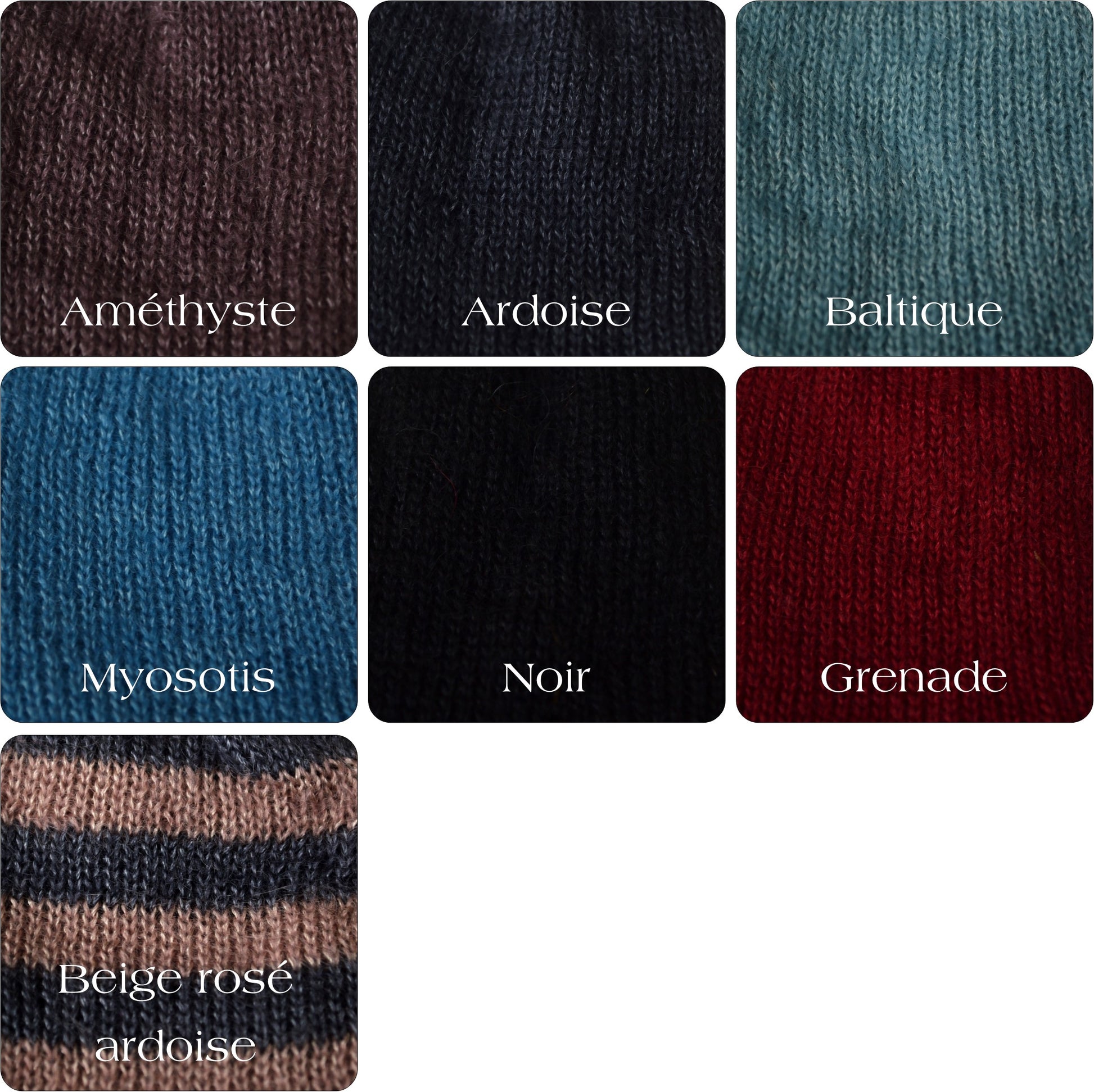 Gants mohair couleurs